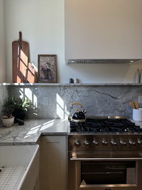 Organized kitchen setup with meal prep gadgets and containers